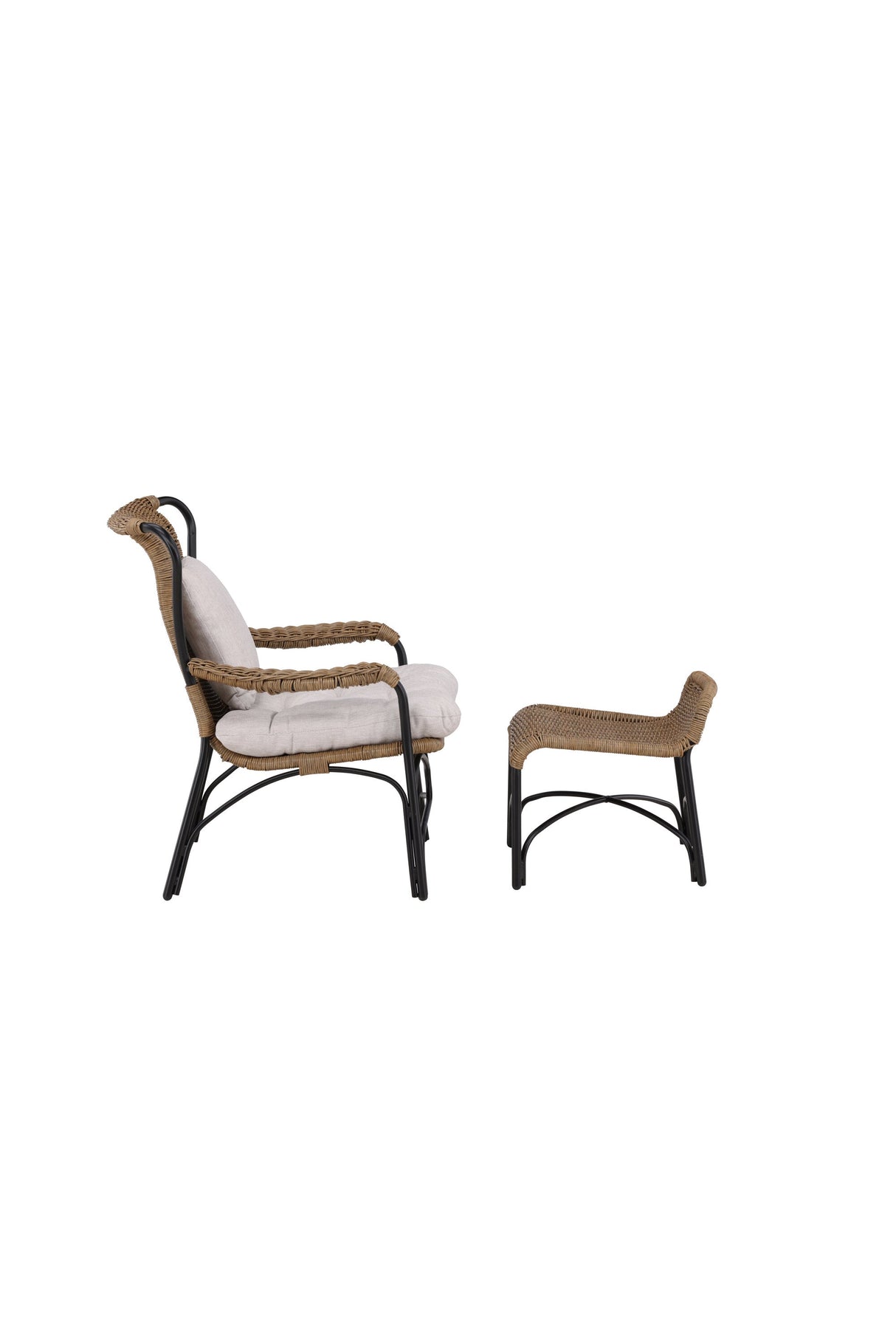 Loreto Outdoor Lounge - Stuhl - schwarz/Stahl - Accent Chair - ALVAHOME