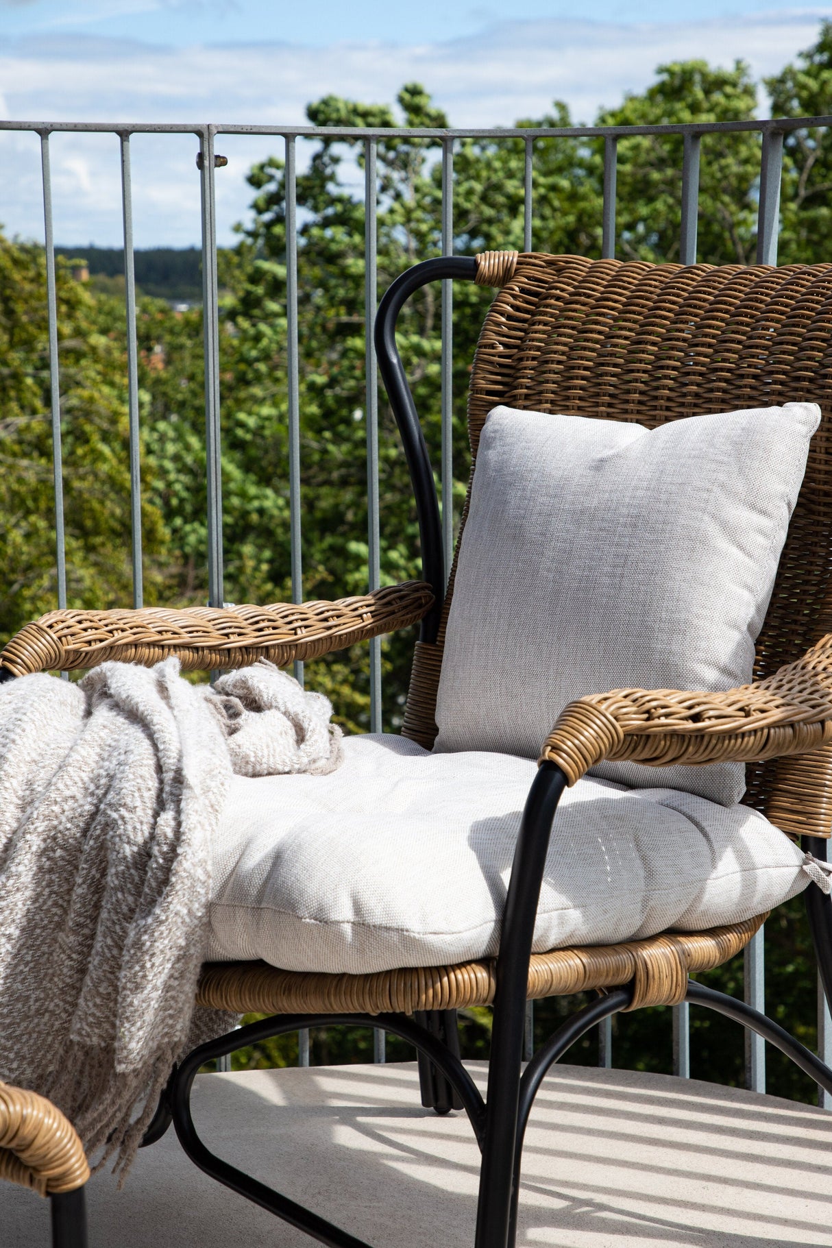 Loreto Outdoor Lounge - Stuhl - schwarz/Stahl - Accent Chair - ALVAHOME