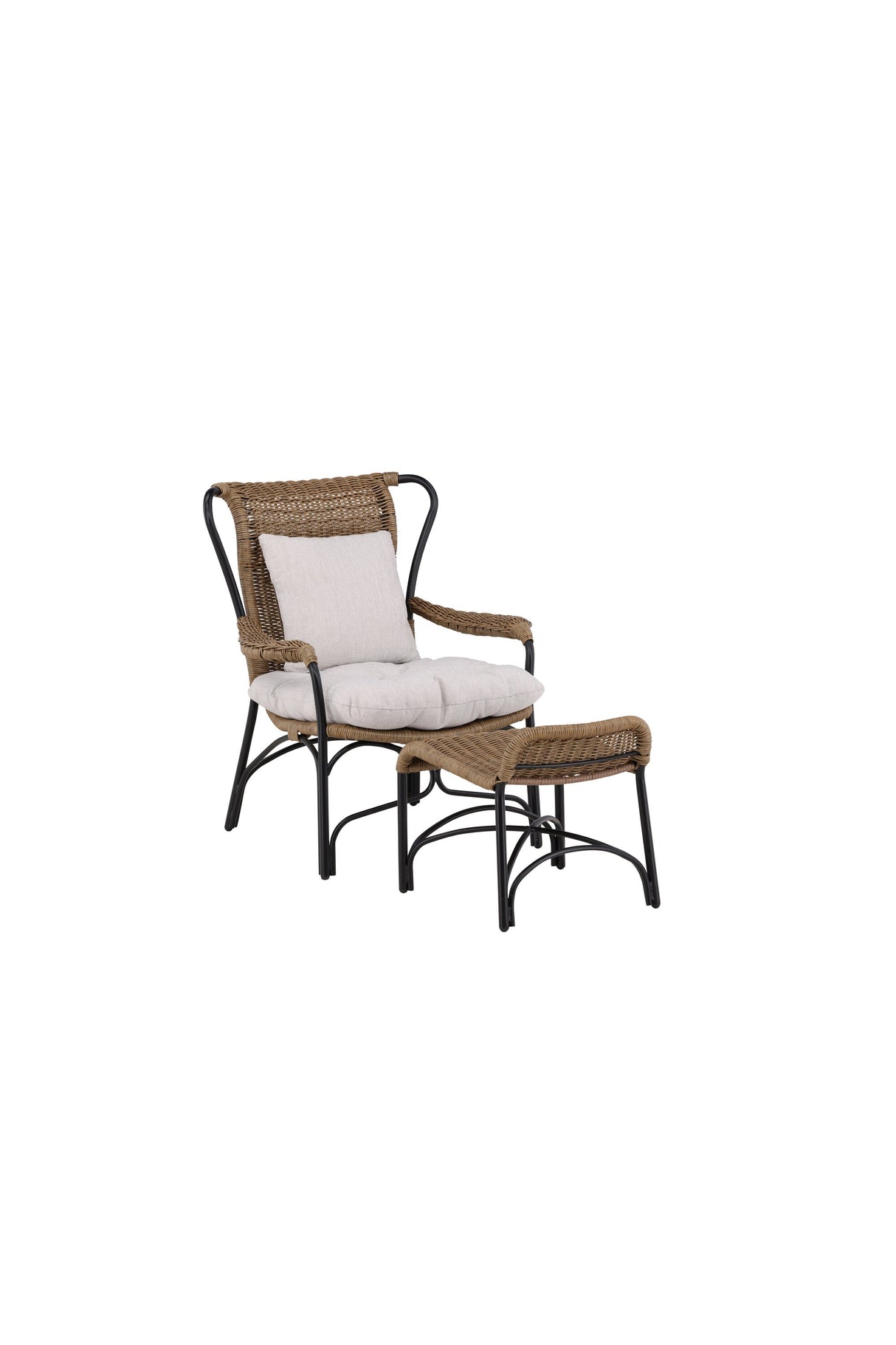 Loreto Outdoor Lounge - Stuhl - schwarz/Stahl - Accent Chair - ALVAHOME
