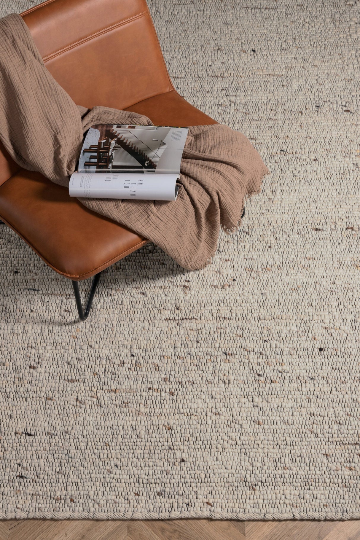 Loump Wohnzimmerteppich - beige/Wolle - Wohnzimmerteppiche - ALVAHOME