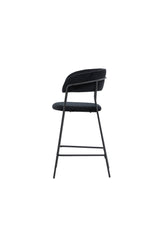 Lui Barhocker - schwarz/Polyester - Samt - Barhocker - ALVAHOME