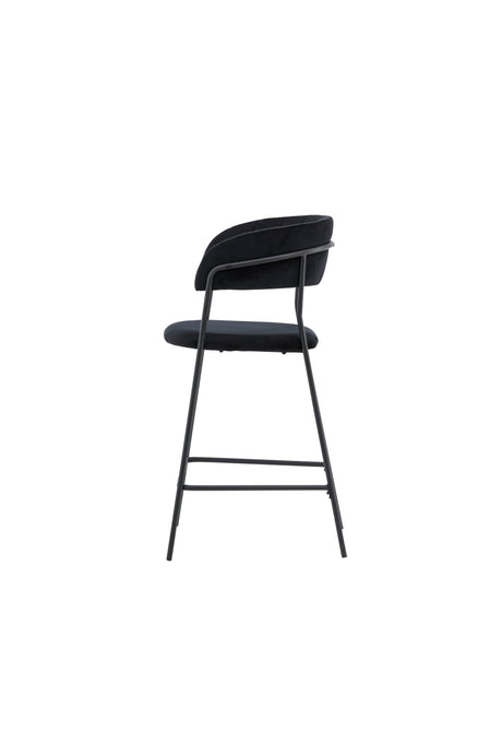 Lui Barhocker - schwarz/Polyester - Samt - Barhocker - ALVAHOME