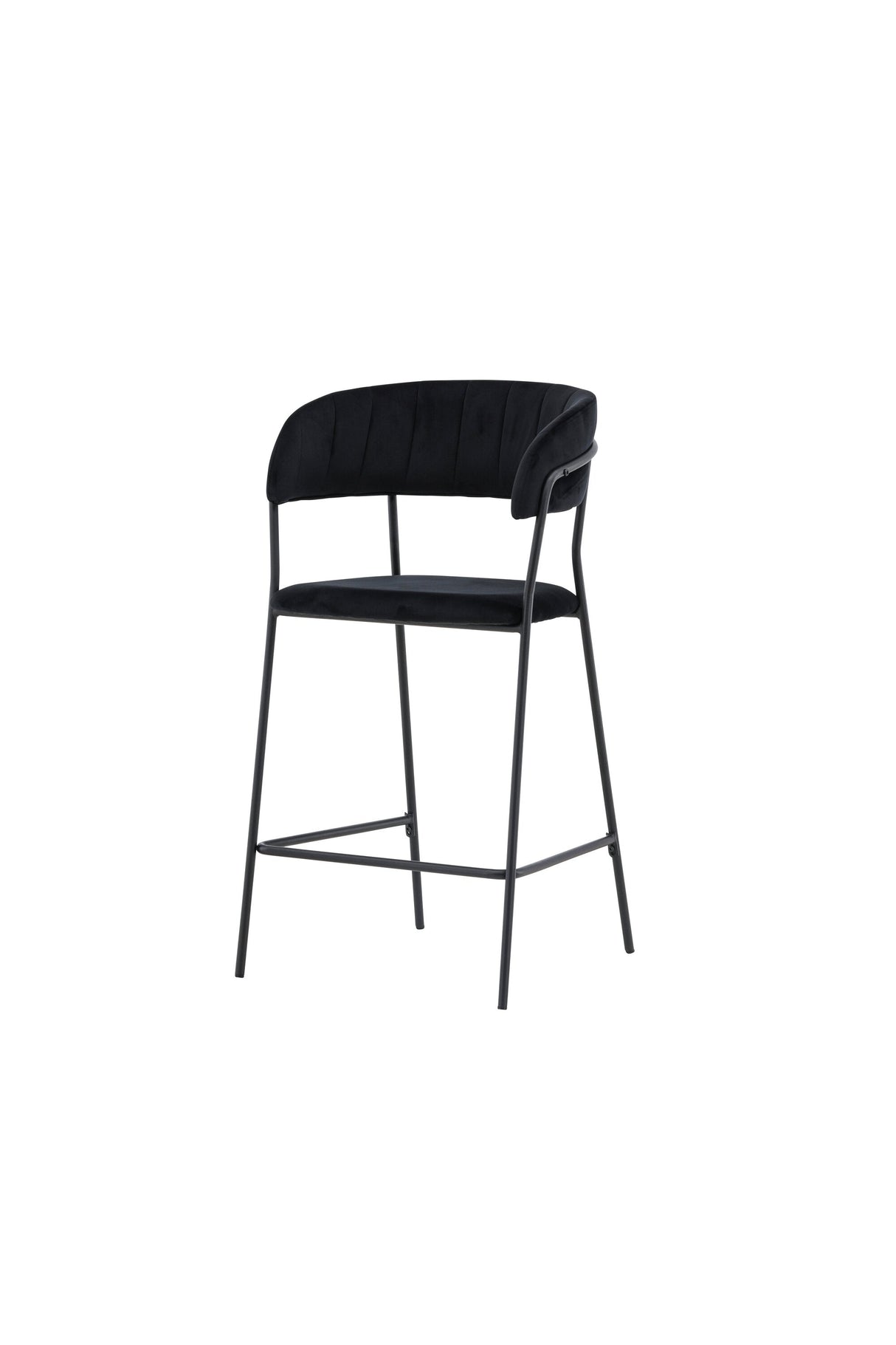Lui Barhocker - schwarz/Polyester - Samt - Barhocker - ALVAHOME