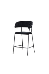 Lui Barhocker - schwarz/Polyester - Samt - Barhocker - ALVAHOME
