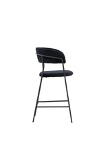 Lui Barhocker - schwarz/Polyester - Samt - Barhocker - ALVAHOME