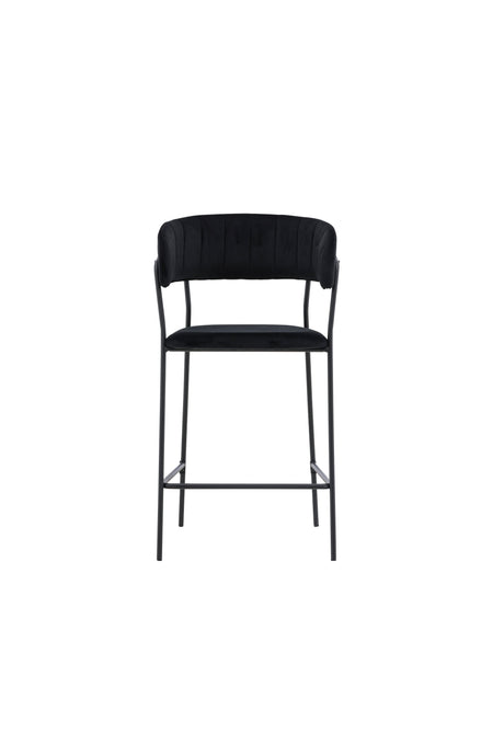Lui Barhocker - schwarz/Polyester - Samt - Barhocker - ALVAHOME