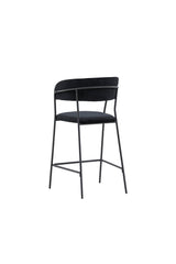 Lui Barhocker - schwarz/Polyester - Samt - Barhocker - ALVAHOME