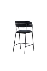 Lui Barhocker - schwarz/Polyester - Samt - Barhocker - ALVAHOME