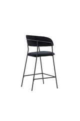Lui Barhocker - schwarz/Polyester - Samt - Barhocker - ALVAHOME