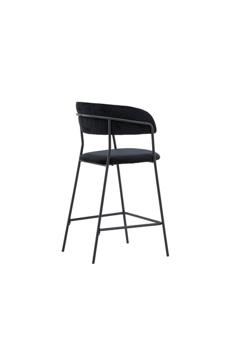 Lui Barhocker - schwarz/Polyester - Samt - Barhocker - ALVAHOME