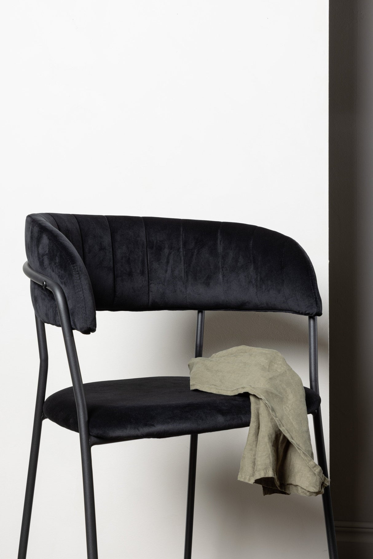 Lui Barhocker - schwarz/Polyester - Samt - Barhocker - ALVAHOME