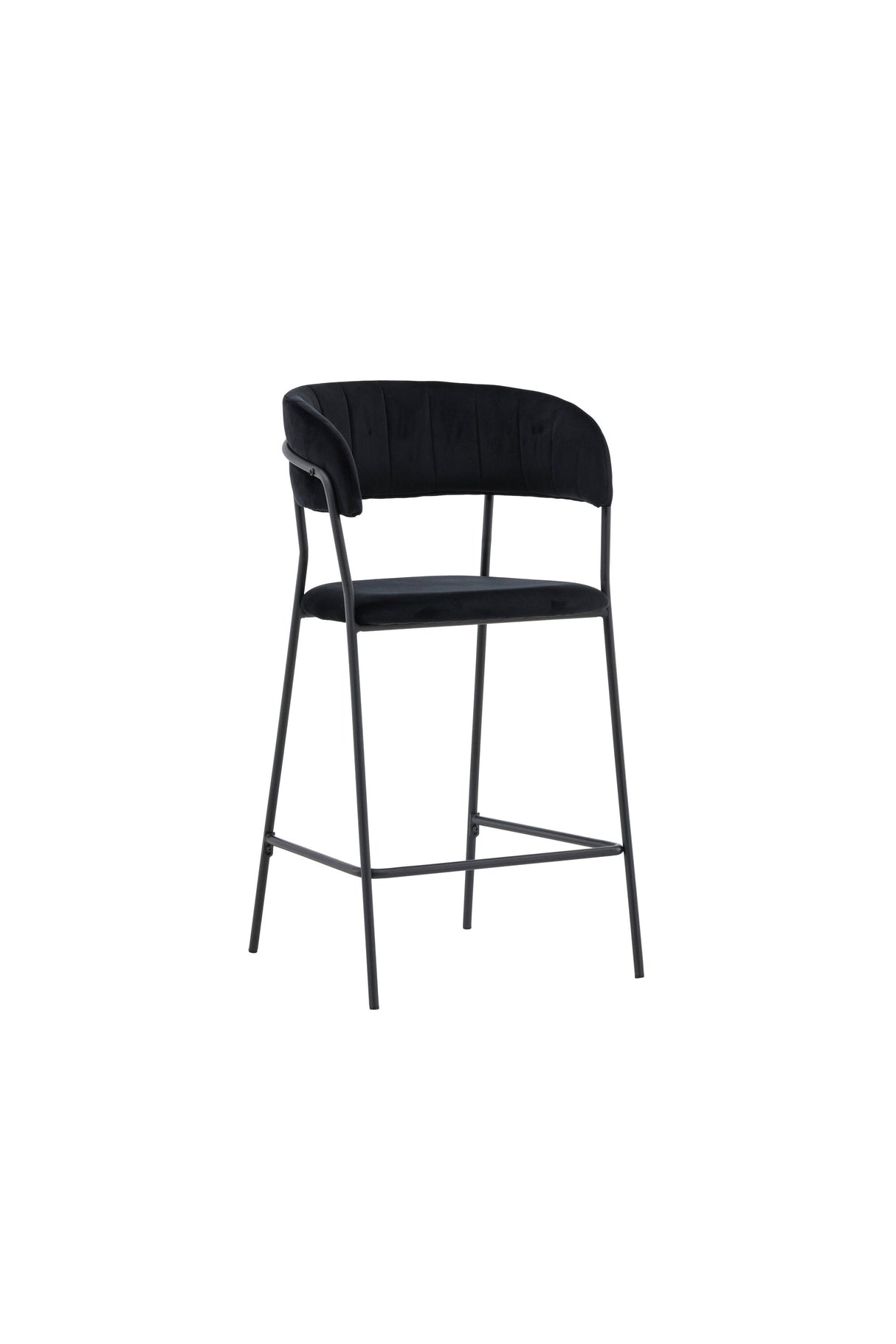 Lui Barhocker - schwarz/Polyester - Samt - Barhocker - ALVAHOME