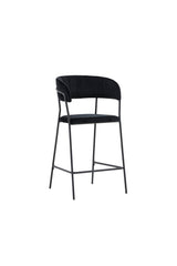 Lui Barhocker - schwarz/Polyester - Samt - Barhocker - ALVAHOME