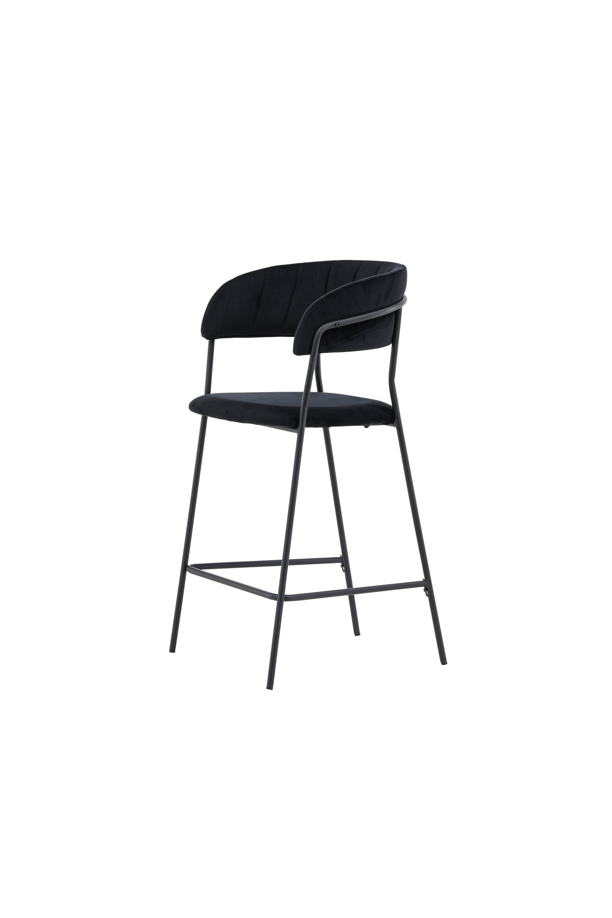 Lui Barhocker - schwarz/Polyester - Samt - Barhocker - ALVAHOME