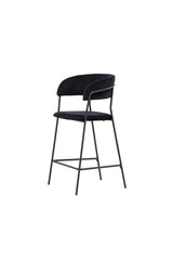 Lui Barhocker - schwarz/Polyester - Samt - Barhocker - ALVAHOME