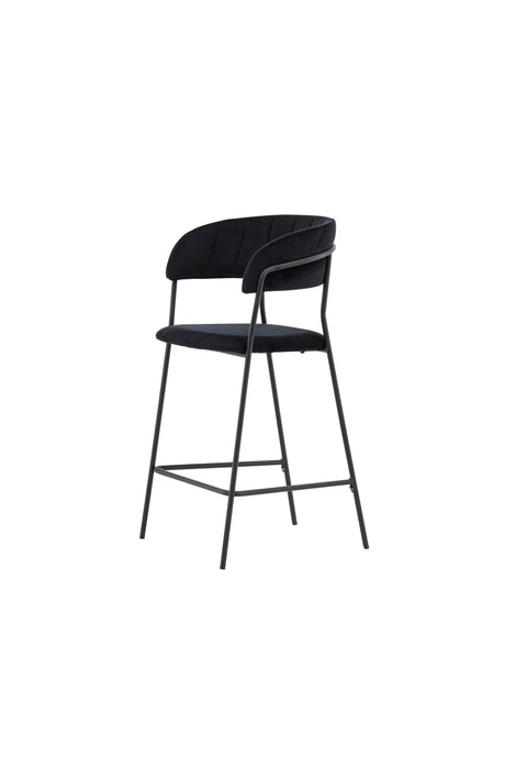 Lui Barhocker - schwarz/Polyester - Samt - Barhocker - ALVAHOME