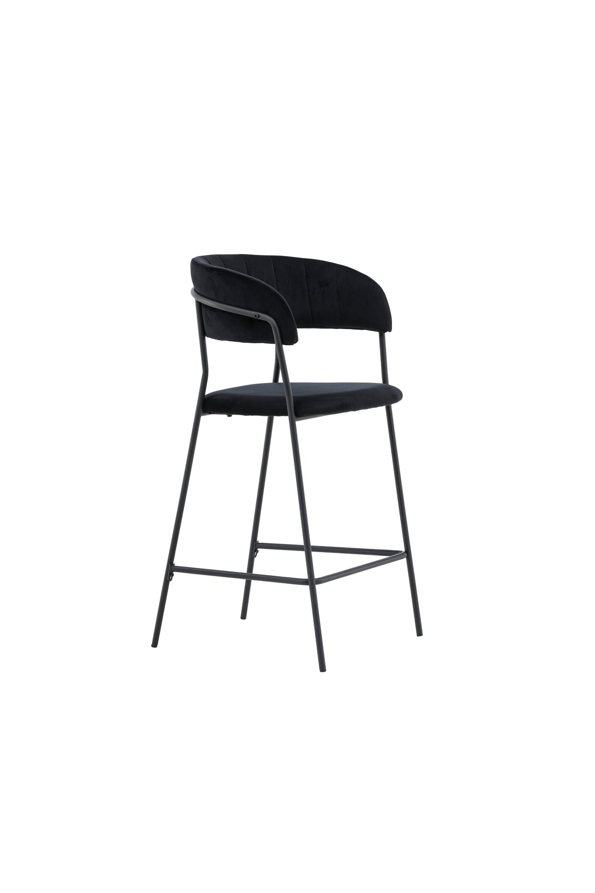 Lui Barhocker - schwarz/Polyester - Samt - Barhocker - ALVAHOME