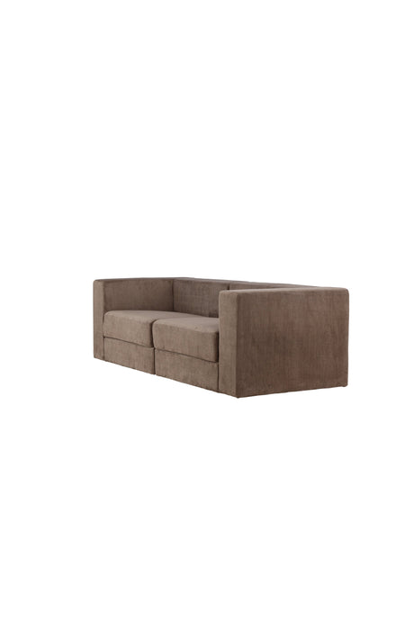 Lumi 3 - Sitzer Sofa - braun/Polyester - Leinen - 3 - Sitzer Sofas - ALVAHOME