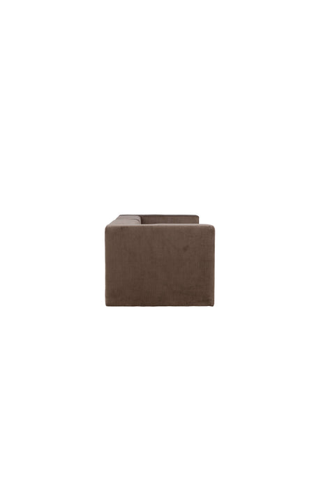 Lumi 3 - Sitzer Sofa - braun/Polyester - Leinen - 3 - Sitzer Sofas - ALVAHOME
