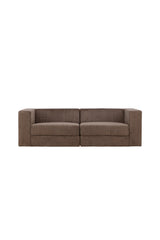 Lumi 3 - Sitzer Sofa - braun/Polyester - Leinen - 3 - Sitzer Sofas - ALVAHOME