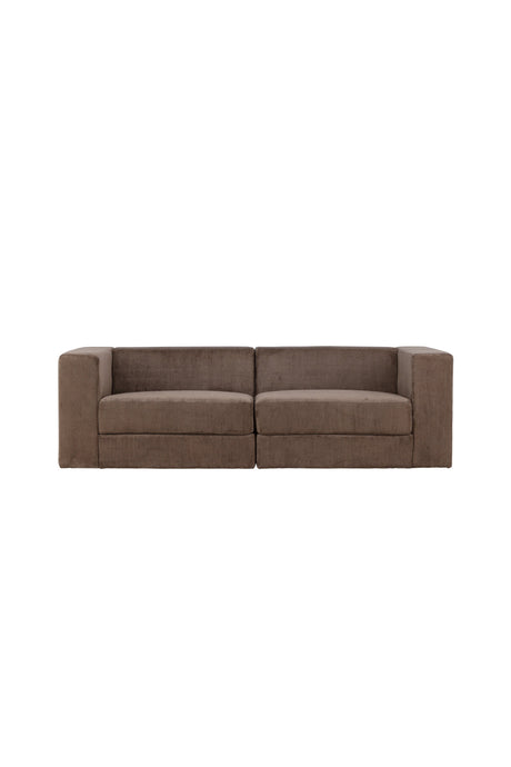 Lumi 3 - Sitzer Sofa - braun/Polyester - Leinen - 3 - Sitzer Sofas - ALVAHOME