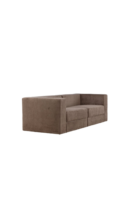 Lumi 3 - Sitzer Sofa - braun/Polyester - Leinen - 3 - Sitzer Sofas - ALVAHOME