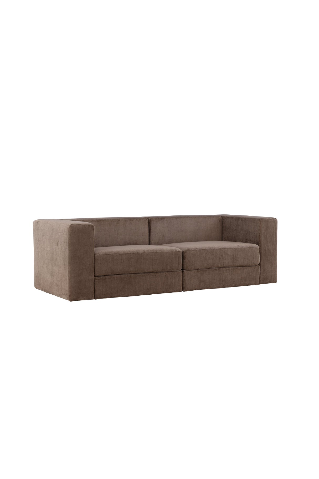 Lumi 3 - Sitzer Sofa - braun/Polyester - Leinen - 3 - Sitzer Sofas - ALVAHOME
