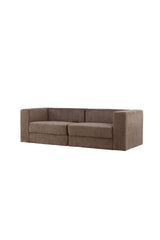 Lumi 3 - Sitzer Sofa - braun/Polyester - Leinen - 3 - Sitzer Sofas - ALVAHOME