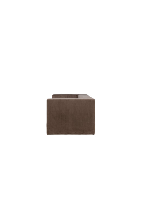 Lumi 3 - Sitzer Sofa - braun/Polyester - Leinen - 3 - Sitzer Sofas - ALVAHOME