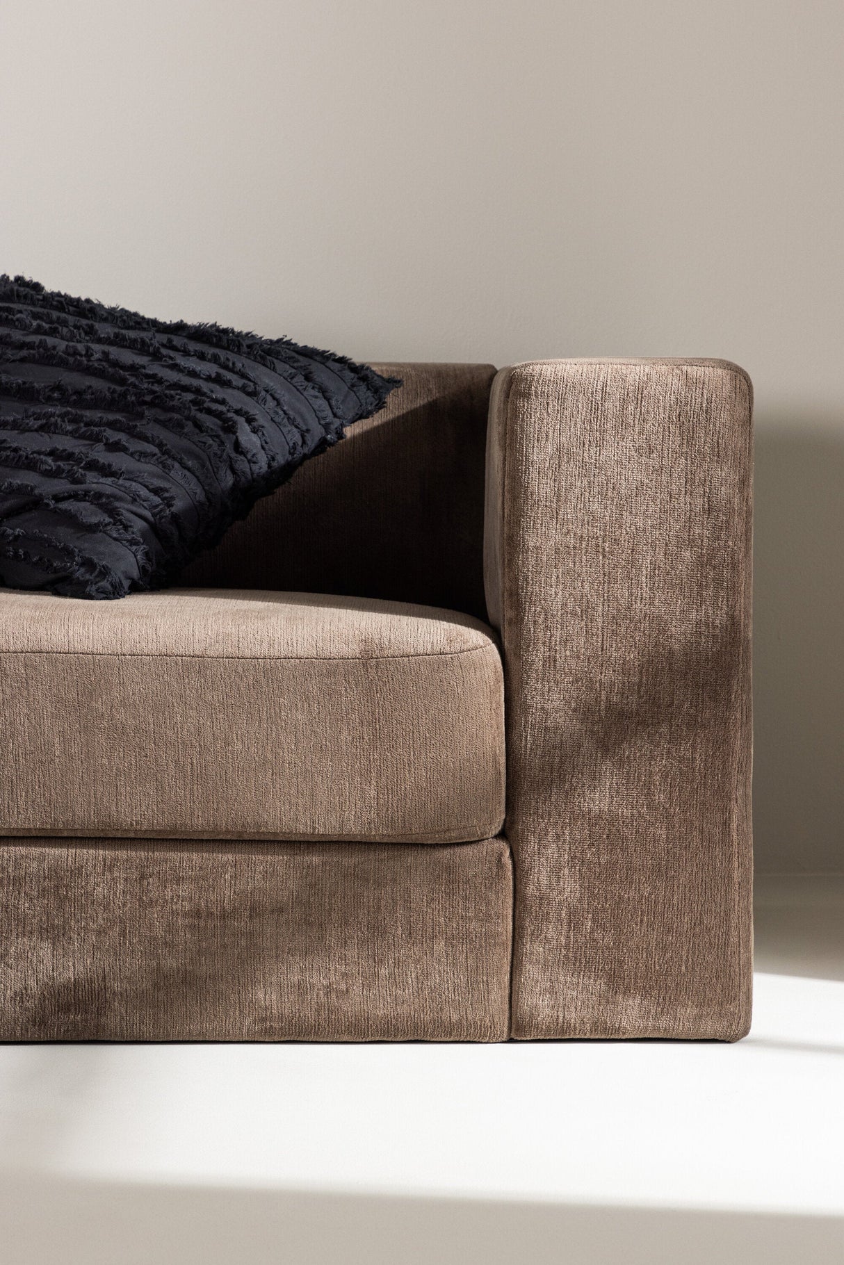 Lumi 3 - Sitzer Sofa - braun/Polyester - Leinen - 3 - Sitzer Sofas - ALVAHOME