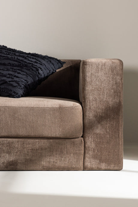 Lumi 3 - Sitzer Sofa - braun/Polyester - Leinen - 3 - Sitzer Sofas - ALVAHOME