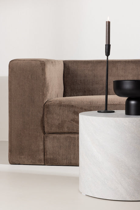 Lumi 3 - Sitzer Sofa - braun/Polyester - Leinen - 3 - Sitzer Sofas - ALVAHOME