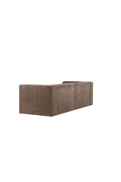Lumi 3 - Sitzer Sofa - braun/Polyester - Leinen - 3 - Sitzer Sofas - ALVAHOME