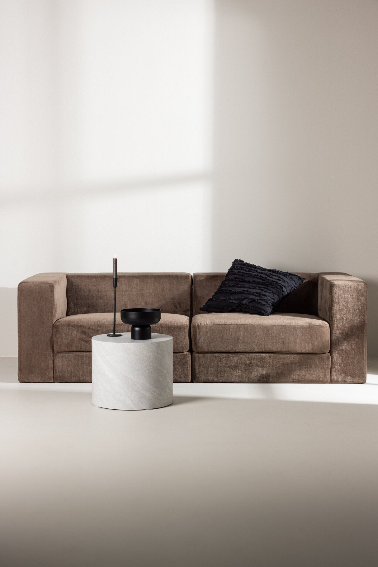 Lumi 3 - Sitzer Sofa - braun/Polyester - Leinen - 3 - Sitzer Sofas - ALVAHOME