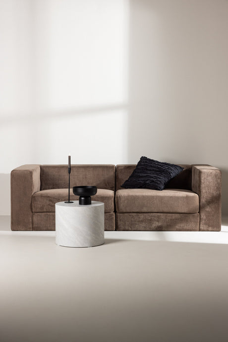 Lumi 3 - Sitzer Sofa - braun/Polyester - Leinen - 3 - Sitzer Sofas - ALVAHOME