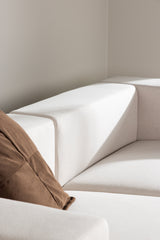 Lumi 3 - Sitzer Sofa - weiß/Polyester - Leinen - 3 - Sitzer Sofas - ALVAHOME