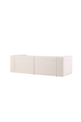 Lumi 3 - Sitzer Sofa - weiß/Polyester - Leinen - 3 - Sitzer Sofas - ALVAHOME