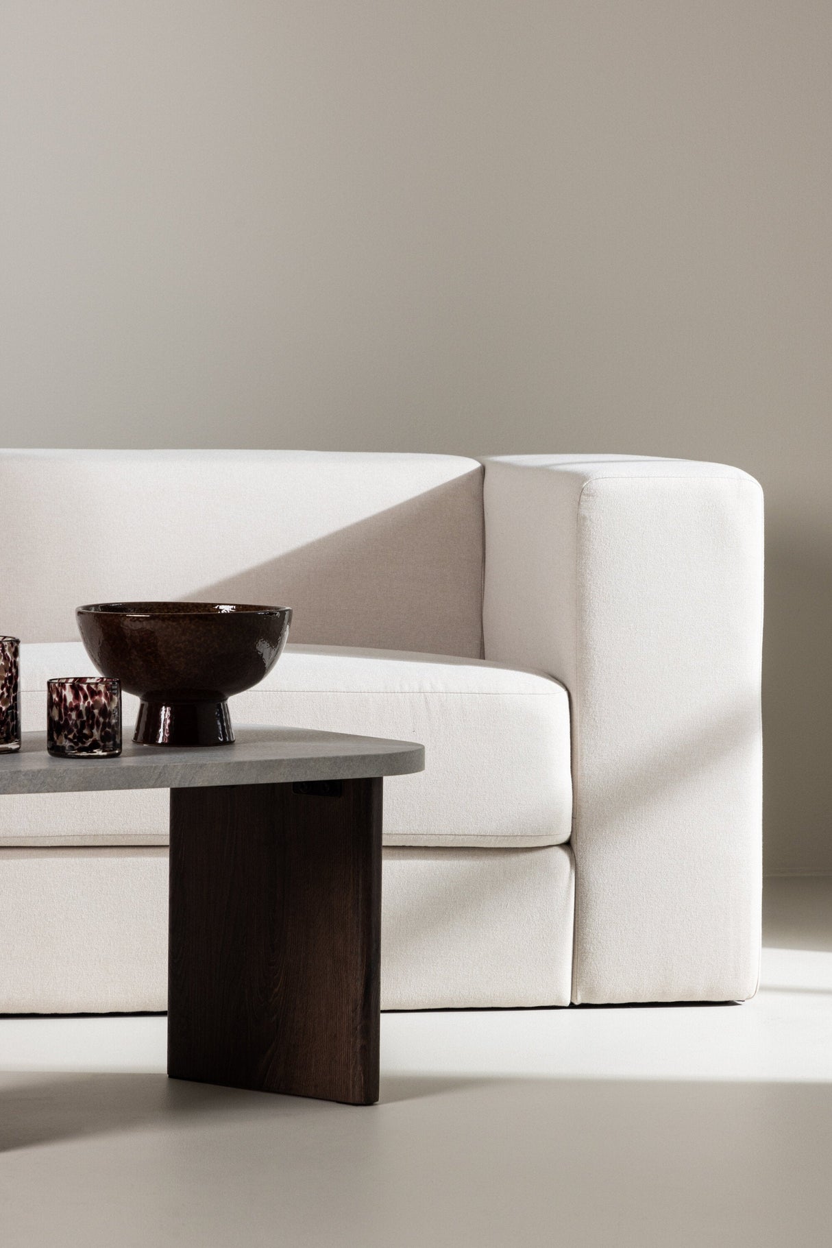 Lumi 3 - Sitzer Sofa - weiß/Polyester - Leinen - 3 - Sitzer Sofas - ALVAHOME