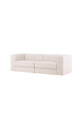 Lumi 3 - Sitzer Sofa - weiß/Polyester - Leinen - 3 - Sitzer Sofas - ALVAHOME