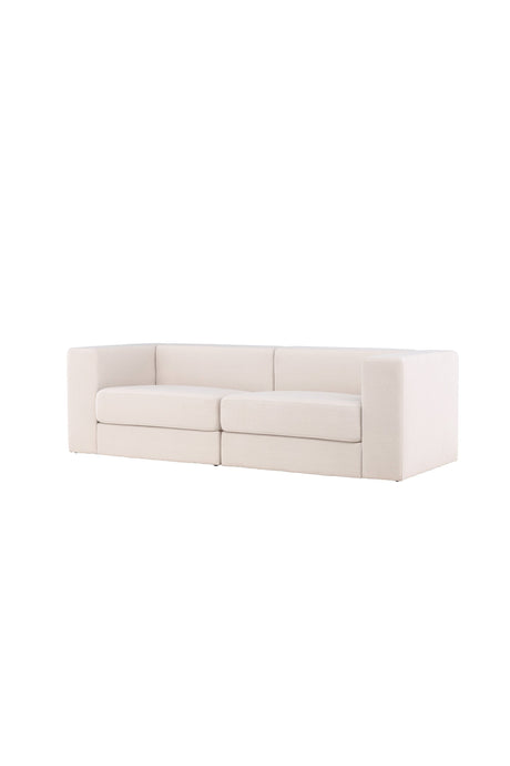 Lumi 3 - Sitzer Sofa - weiß/Polyester - Leinen - 3 - Sitzer Sofas - ALVAHOME
