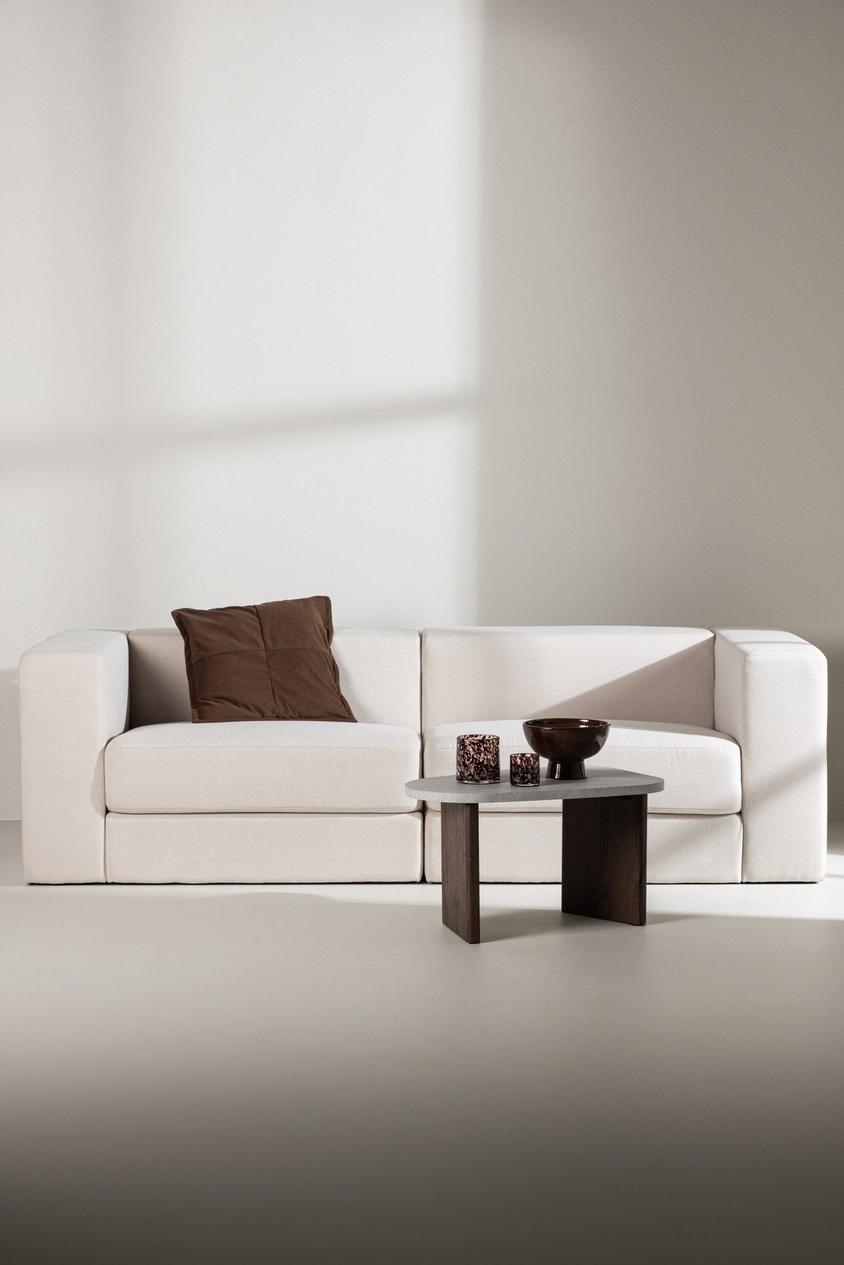 Lumi 3 - Sitzer Sofa - weiß/Polyester - Leinen - 3 - Sitzer Sofas - ALVAHOME