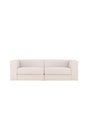 Lumi 3 - Sitzer Sofa - weiß/Polyester - Leinen - 3 - Sitzer Sofas - ALVAHOME