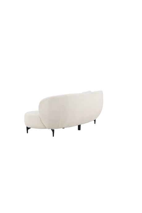 Luna 3 - Sitzer Sofa - weiß/Bouclé - 3 - Sitzer Sofas - ALVAHOME