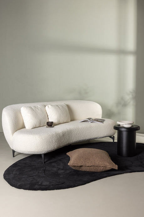 Luna 3 - Sitzer Sofa - weiß/Bouclé - 3 - Sitzer Sofas - ALVAHOME