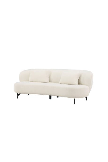 Luna 3 - Sitzer Sofa - weiß/Bouclé - 3 - Sitzer Sofas - ALVAHOME