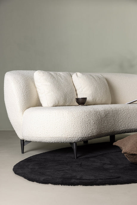 Luna 3 - Sitzer Sofa - weiß/Bouclé - 3 - Sitzer Sofas - ALVAHOME