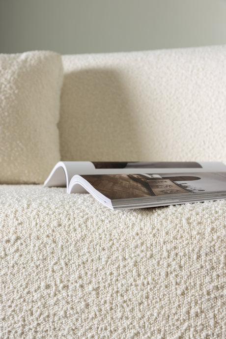 Luna 3 - Sitzer Sofa - weiß/Bouclé - 3 - Sitzer Sofas - ALVAHOME
