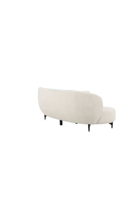 Luna 3 - Sitzer Sofa - weiß/Bouclé - 3 - Sitzer Sofas - ALVAHOME