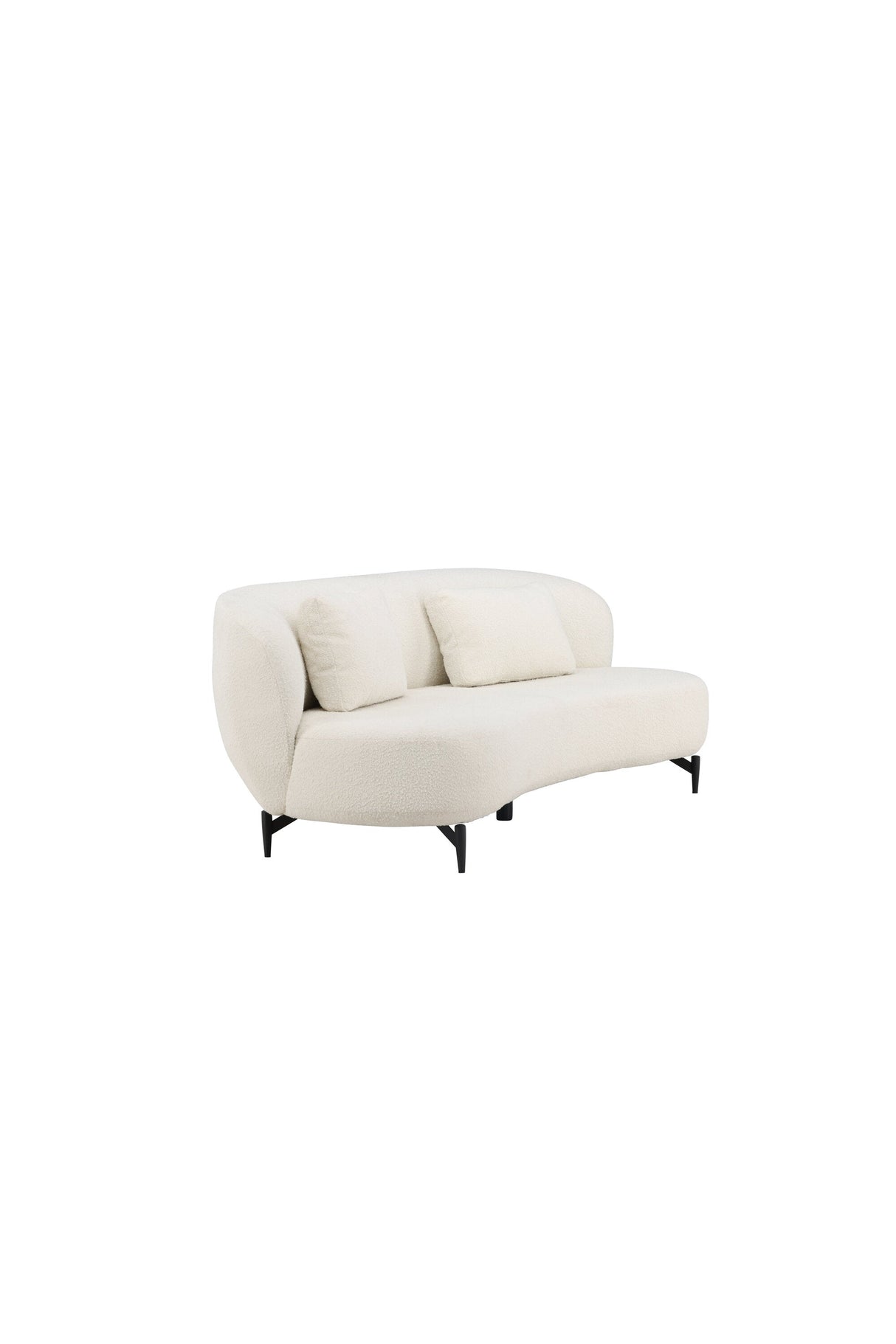 Luna 3 - Sitzer Sofa - weiß/Bouclé - 3 - Sitzer Sofas - ALVAHOME
