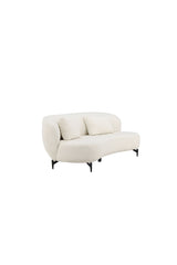 Luna 3 - Sitzer Sofa - weiß/Bouclé - 3 - Sitzer Sofas - ALVAHOME